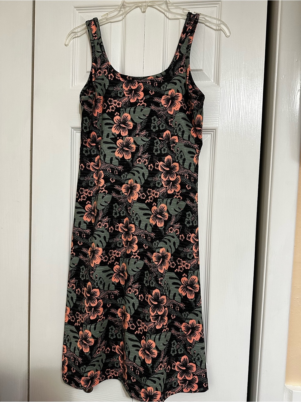 Columbia PFG Freezer III Dress Black Tropical Floral Size S/P